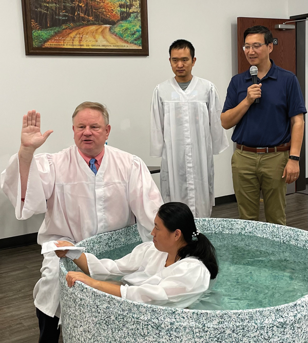 Scott Morie baptizing